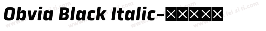 Obvia Black Italic字体转换